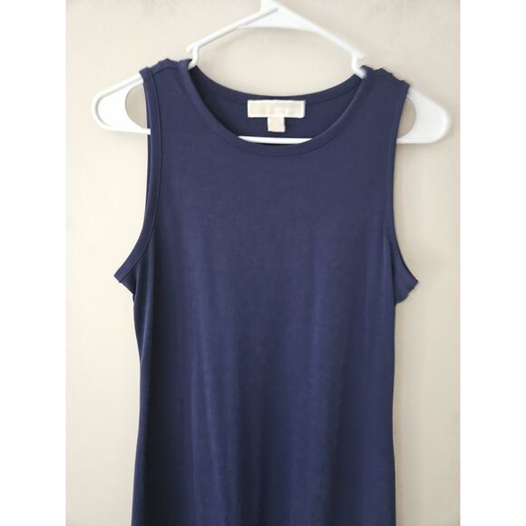 MICHAEL Michael Kors Women Navy Blue Sleeveless Pleated Hem Dress Size XS - Picture 2 of 5